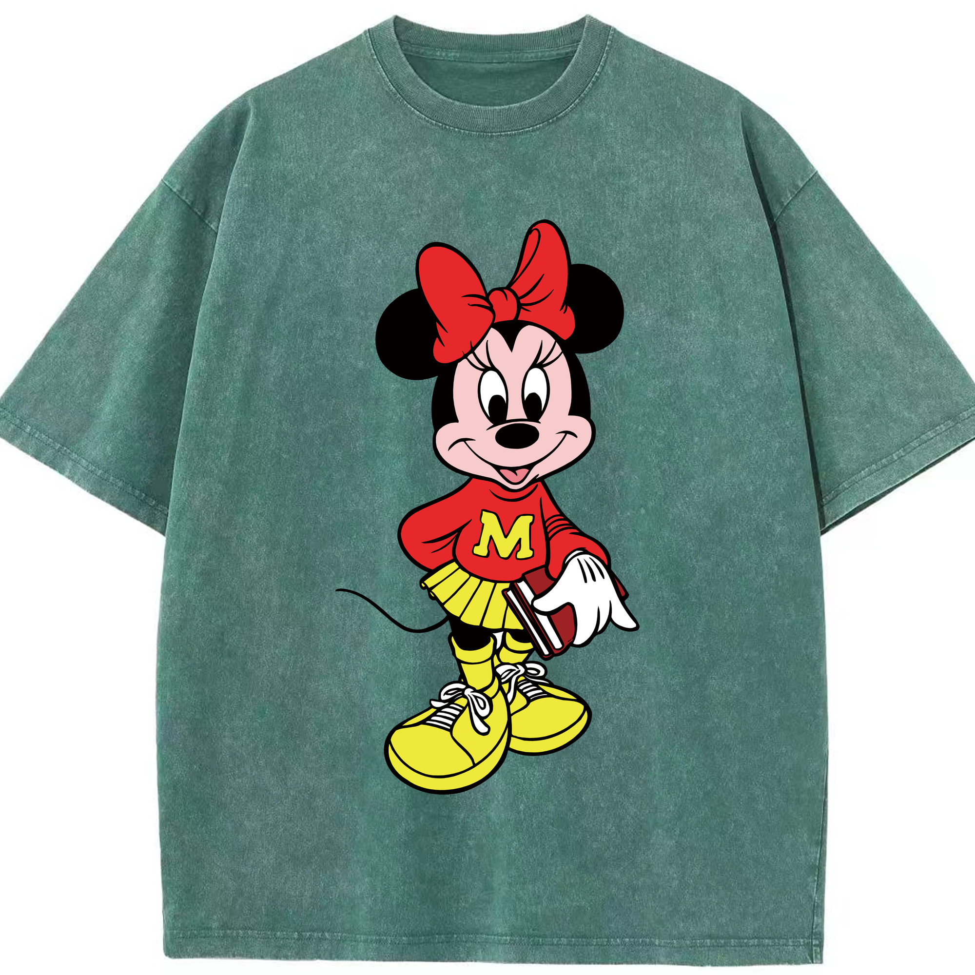 （画像用） ミッキーマウス Mickey Mouse 綿100% ヴィンテージ風 半袖Tシャツ（フロントプリント）